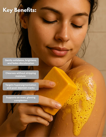 Lemon Turmeric & Kojic Acid Brightening Soap Bar - Classic & Scented Options